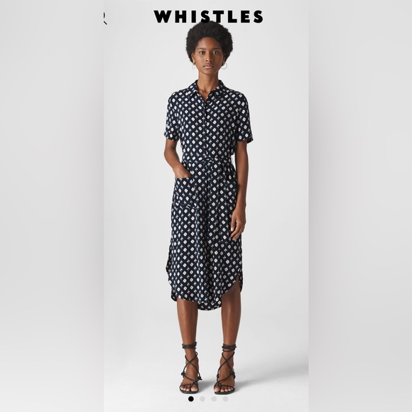 Whistles Multicolour Ikat Montana Dress - Picture 1 of 13